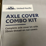 NEW 33 mm Thread-On Dome Axle Cover Combo Kit with Spike Nut Cover