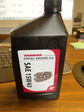 (8/CASE) GENUINE Yanmar SAE 15W40 High Performance Diesel Engine Oil 41540 1 QT-Mega Mart Warehouse