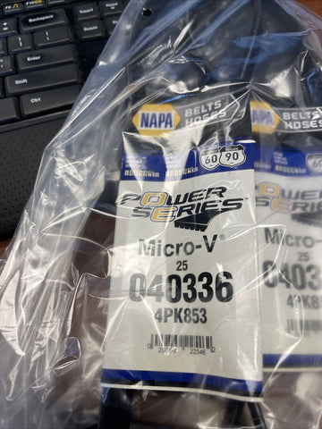 GENUINE GATES NAPA POWER SERIES Micro-V Belt 040336 4PK853 **FREE SHIPPING**