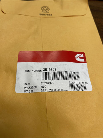 (12 PC LOT) GENUINE OEM CUMMINS 3519807 GASKET - TURBOCHARGER *SHIPS FREE*