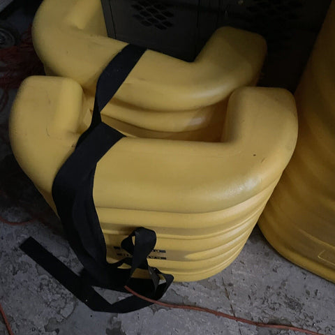 24"H x 24"W Column Protector, 10" Column Opening, Yellow, USED
