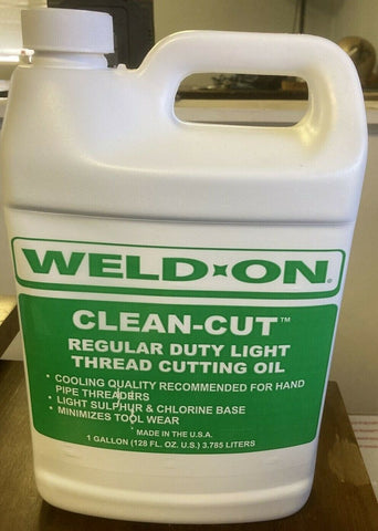 ( CASE OF 6) NEW WELD ON clean-cut regular light thread cutting oil 1 GALLON-Mega Mart Warehouse