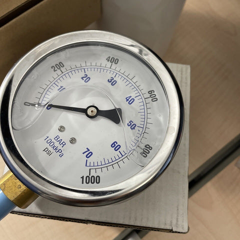 NEW PIC Gauge 201L-404M 4" Dial, 0/1000 psi Range, 1/4" Male NPT Connection Size