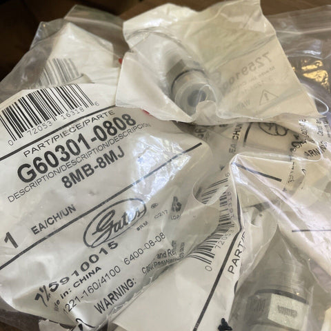 (9) Gates 8MB-8MJ - G60301-0808 Hydraulic Hose Adapter
