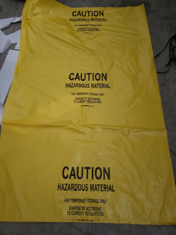 36-8-100Y - Hazardous Materials Low-Density Flat Liner, Yellow, 60", (50/CASE)-Mega Mart Warehouse-Ultimate Unclaimed Freight Buyer and Seller Specialists