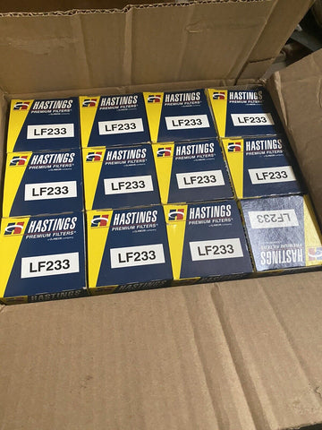 BRAND NEW Hastings LF233 Engine Oil Filter 12 PER LOT