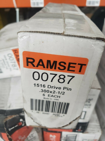 Ramset 1516 Drive Pin, 0.145" Dia X 2-1/2" Length Shank, 0.3" Head (CASE OF 150)-Mega Mart Warehouse-Ultimate Unclaimed Freight Buyer and Seller Specialists