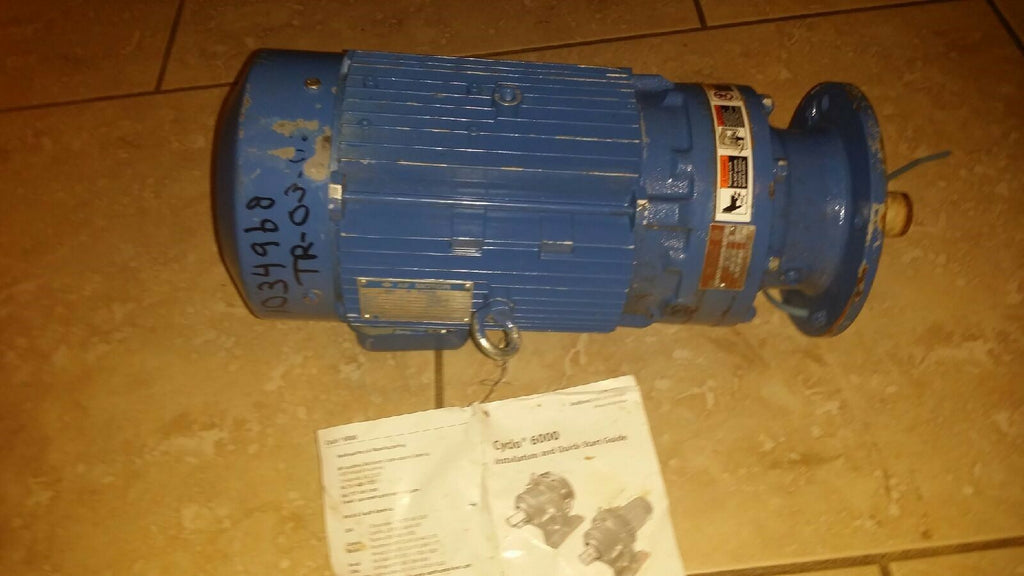 Sumitomo TC-FXV Motor 1/4HP 4P 60Hz 230V 1765RPM CYCLO 6000