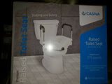 Casiva Premium Raised Toilet Seat with Safety Arms and Padded Handles-Mega Mart Warehouse-Ultimate Unclaimed Freight Buyer and Seller Specialists