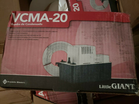 Little Giant 521260 VCMA-20ULS Automatic Condensate Removal Pump Franklin Elec-Mega Mart Warehouse-Ultimate Unclaimed Freight Buyer and Seller Specialists