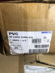 Nibco PVC DWV Pipe Fitting 90 Degree Elbow 2" 4807-LT - Case Of 25