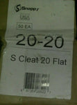 50 Pk Galvanized 20" Flat S-Cleat Tabs 20-20