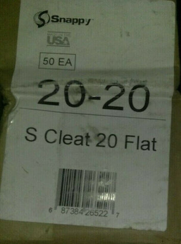 50 Pk Galvanized 20" Flat S-Cleat Tabs 20-20