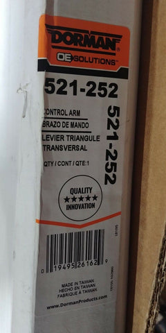 Dorman 521-252 Control Arm-Mega Mart Warehouse-Ultimate Unclaimed Freight Buyer and Seller Specialists