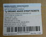 STARBUCKS 7G ORGANIC AGAVE SYRUP PACKETS 250 PACKETS, 4.75LBS EXP. 4-5-2021-Mega Mart Warehouse-Ultimate Unclaimed Freight Buyer and Seller Specialists