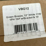 J&D Manufacturing VBG12 Green Breeze HAF Fan with Bracket, 12" Diameter, 1/10-Mega Mart Warehouse