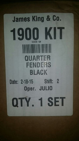 Quarter Fenders Black James King And Co Heavy Duty 1900 Kit (2PC SET)-Mega Mart Warehouse-Ultimate Unclaimed Freight Buyer and Seller Specialists