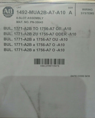 NEW SEALED 1492-MUA2B-A7-A10 ALLEN-BRADLEY/ROCKWELL AUTOMATION MOUNTING ASSEMBLY-Mega Mart Warehouse-Ultimate Unclaimed Freight Buyer and Seller Specialists