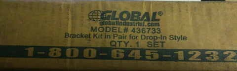NEW Global Bracket Kit in Pair for Drop-In Style, Steel, Yellow-Mega Mart Warehouse-Ultimate Unclaimed Freight Buyer and Seller Specialists