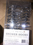 2 Packs- Shower Curtain Hooks Double Glide Rings Chrome Set Of 12 NEW-Mega Mart Warehouse-Ultimate Unclaimed Freight Buyer and Seller Specialists
