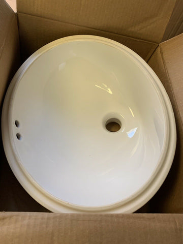 mansfield 216ns oval undermount vitreous china lavatory 17-1/8x14-1/4