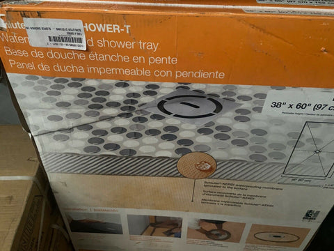 NEW Schluter Systems KST965/1525 Kerdi Center Outlet Shower Tray 38"x60-Mega Mart Warehouse