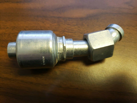 (2) OEM GATES 12G-12FJX45S 45 Deg Bent Tube Female JIC 37 Deg Swivel Megacrimp-Mega Mart Warehouse-Ultimate Unclaimed Freight Buyer and Seller Specialists