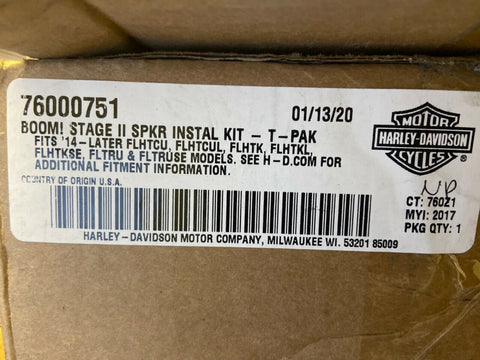 GENUINE HARLEY DAVIDSON Boom! Audio Stage II Tour-Pak Speaker Installation Kit-Mega Mart Warehouse-Ultimate Unclaimed Freight Buyer and Seller Specialists
