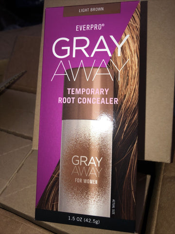 (3) EVERPRO GRAY AWAY SPRAY-ON TEMPORARY ROOT CONCEALER Light Brown 3 oz-Mega Mart Warehouse-Ultimate Unclaimed Freight Buyer and Seller Specialists
