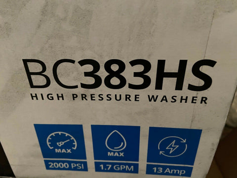 NEW Ar Blue Clean 1800 Psi Cold Water Electric Pressure Washer BC383HS-Mega Mart Warehouse-Ultimate Unclaimed Freight Buyer and Seller Specialists