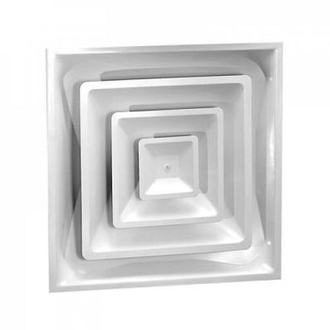 AirMate 03850010CW 1300 3-Cone Face Diffuser, Square Diffuser, Steel, Domestic