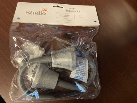 BRAND NEW 21210  GREY TIEBACKS STUDIO 3B SET 0F 2 3IN ( 7 CM )