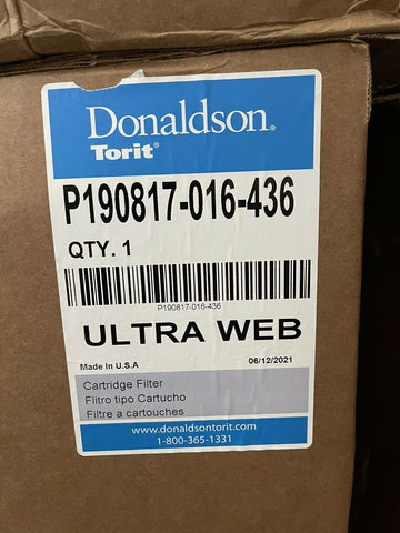 NEW GENUINE DONALDSON P190817-016-436 Filter Ultra Web **FREE SHIPPING**