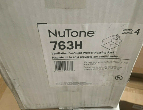 NEW NuTone 50 CFM Ventilation Fan/Light Housing Pack, 2.5 Sones 763H