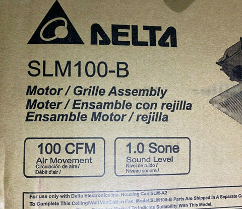 4 NEW Delta Electronics SLM100-B BreezSlim 100 CFM Motor and Grille-Mega Mart Warehouse-Ultimate Unclaimed Freight Buyer and Seller Specialists