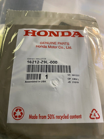 BRAND NEW GENUINE Honda Original Equipment Gasket - 16212-Z9L-000