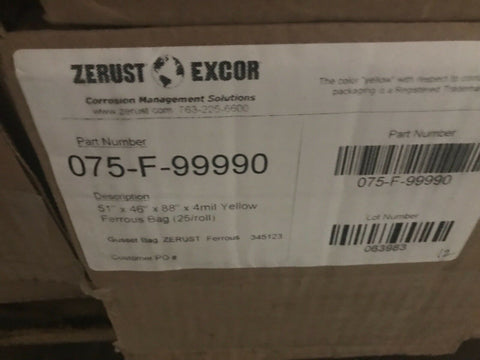 GENUINE Zerust Film Ferrous Gusset Bags 51" x 46" x 88" x 4 mil 25 / ROLL-Mega Mart Warehouse-Ultimate Unclaimed Freight Buyer and Seller Specialists