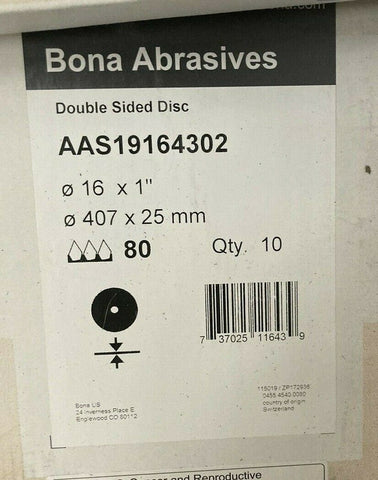 Bona Abrasives DOUBLE SIDED, 6 Inch, 80 Grit, AAS19164302, Pack of 10-Mega Mart Warehouse