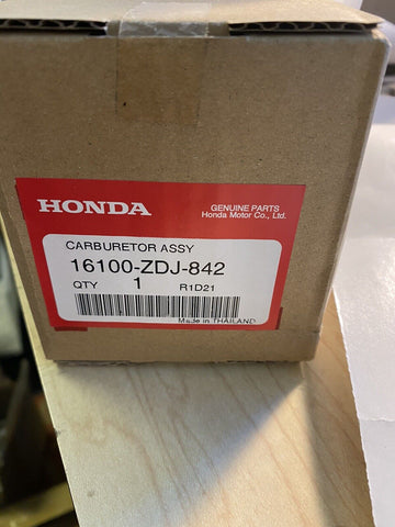 BRAND NEW GENUINE Honda 16100-ZDJ-842 - CARBURETOR