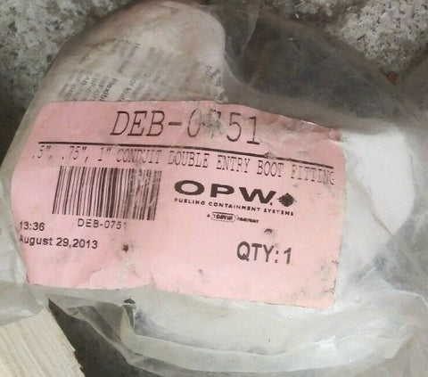 (1) NEW OPW 1/2-Inch, 3/4-Inch&1-Inch Conduit Double Entry Boot Fitting DEB-0751-Mega Mart Warehouse-Ultimate Unclaimed Freight Buyer and Seller Specialists