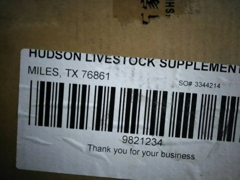 HUDSON LIVESTOCK COATED ASORBIC ACID-97 W5/SOP/04/03/0017 #3344214-Mega Mart Warehouse-Ultimate Unclaimed Freight Buyer and Seller Specialists