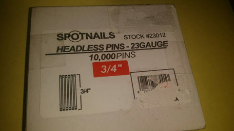 Spotnails 23012 3/4" 20,000 Headless Pins 23 Gauge 2 boxes-Mega Mart Warehouse-Ultimate Unclaimed Freight Buyer and Seller Specialists