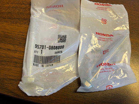 (2 PC LOT) GENUINE OEM Honda Flange Bolt 8x80 NOS 95701-0808000 *FREE SHIPPING*