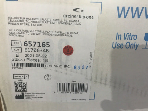Greiner Bio-One 657165 CELLSTAR Cell Culture Multiwell Plate with Lid, TC-Mega Mart Warehouse-Ultimate Unclaimed Freight Buyer and Seller Specialists