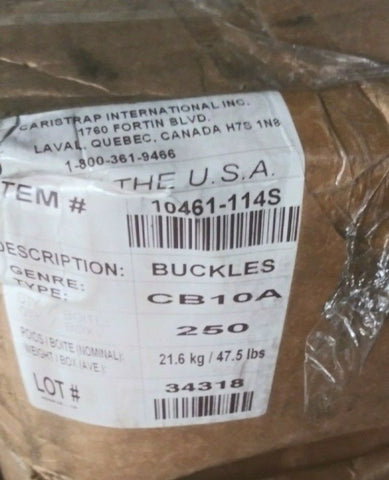 (1 BOX OF 250) Heavy Duty Wire Buckle - 1 1/4" CB10A, 10461-114S-Mega Mart Warehouse-Ultimate Unclaimed Freight Buyer and Seller Specialists