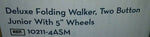 (1) NEW DRIVE Deluxe Folding Walker, Two Button, 5" Wheels, Assembled 10211-4ASM-Mega Mart Warehouse