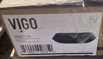 VIGO VG07110 18.125" L -13.0" W -4.0" H Rectangular Matte BLACK VESSEL BOWL