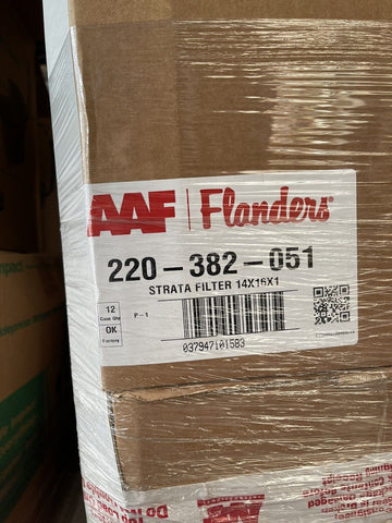AAF Flanders 10055-011414 Fiberglass Air Filter 14 x 14 x 1 in. (Pack of 12)