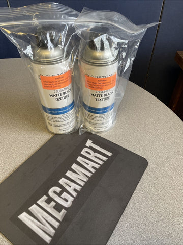 (2) NEW, CUSTOM PAK  73044481 MATT BLACK TEXTURE HIGH PERFORMANCE SPRAY PAINT