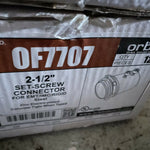 (12) ORBIT OF7707-S 2-1/2" STEEL EMT SET SCREW CONNECTOR